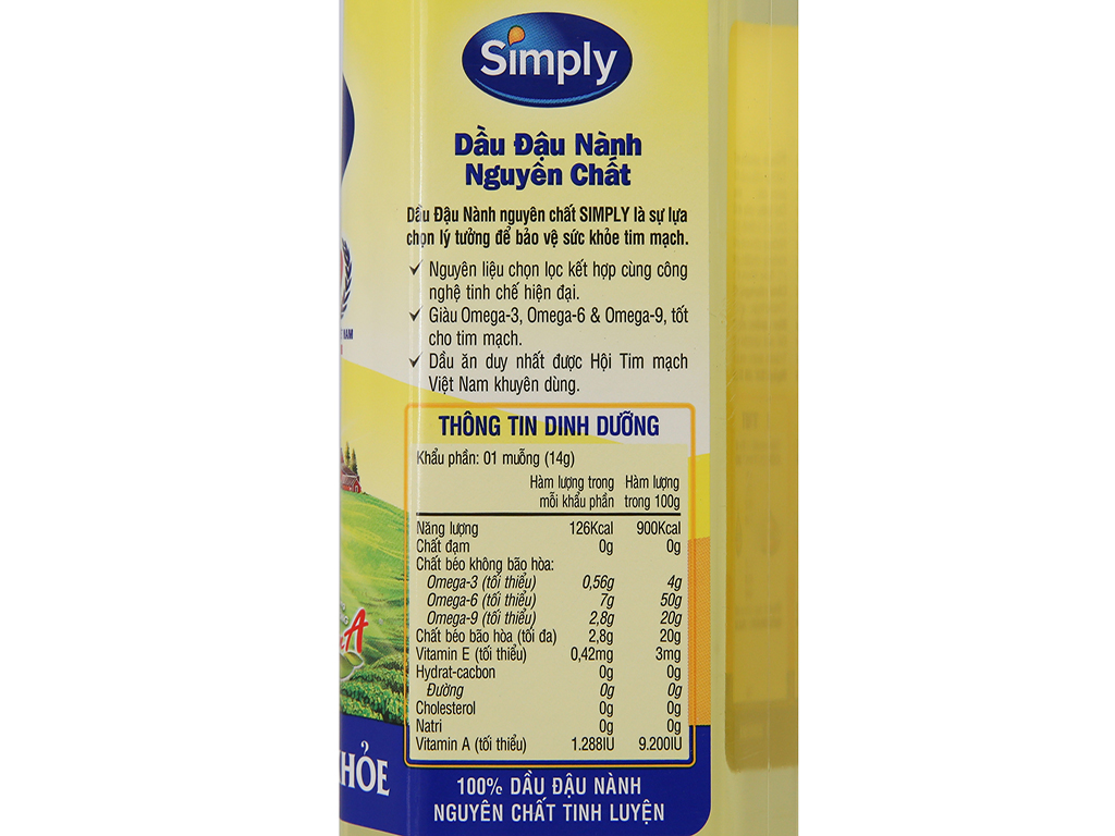 [HCM]Dầu ăn đậu nành Simply 1L