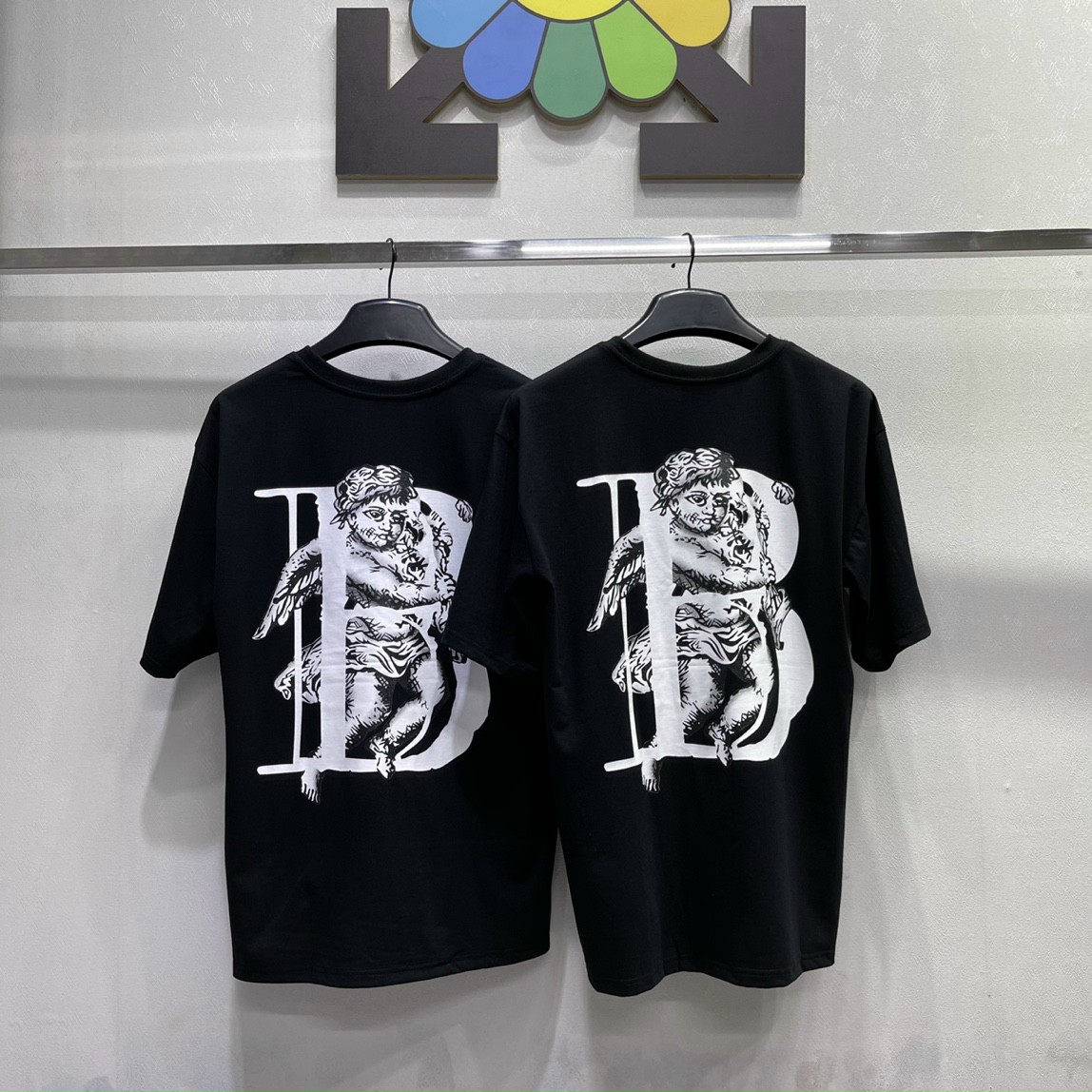 Áo thun tay lỡ form rộng BOBUI Thiên Thần Angel B phong cách unisex cho cả nam nữ, vải cotton 100% co giãn 4 chiều, full tag mạc BOBUI, hình in to và cực bền, có size to (big size) - Áo thun oversize nam nữ AL57