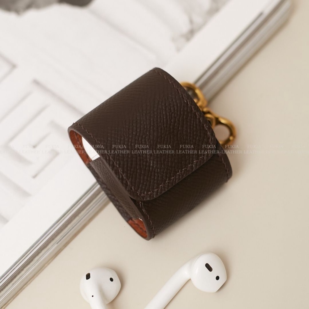 Vỏ AirPods da thủ công Epsom Nâu Cafe dành cho AirPods 1/ AirPods 2/ AirPods Pro
