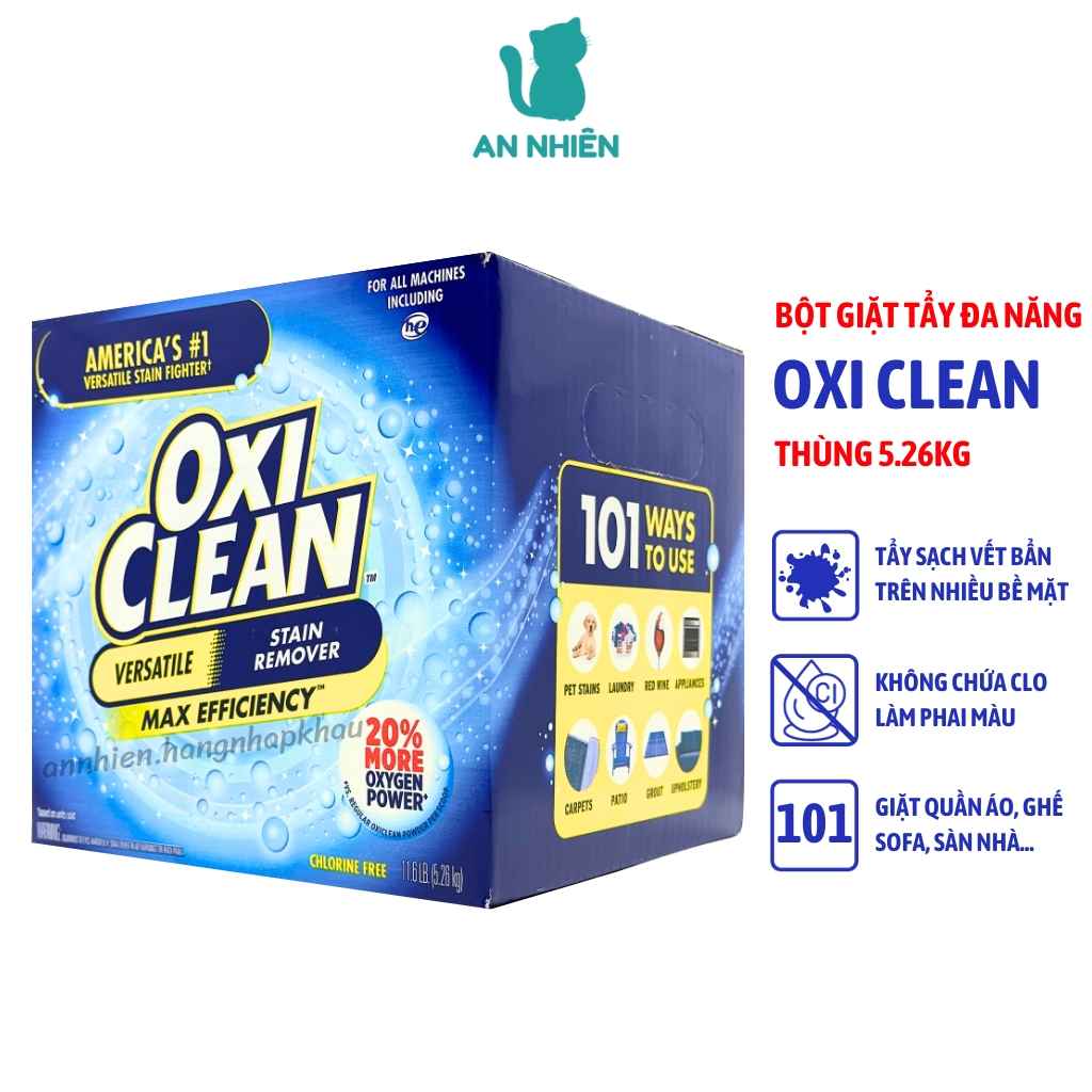 Bột giặt tẩy đa năng Oxi Clean Versatile Stain Remove thùng 4.21kg