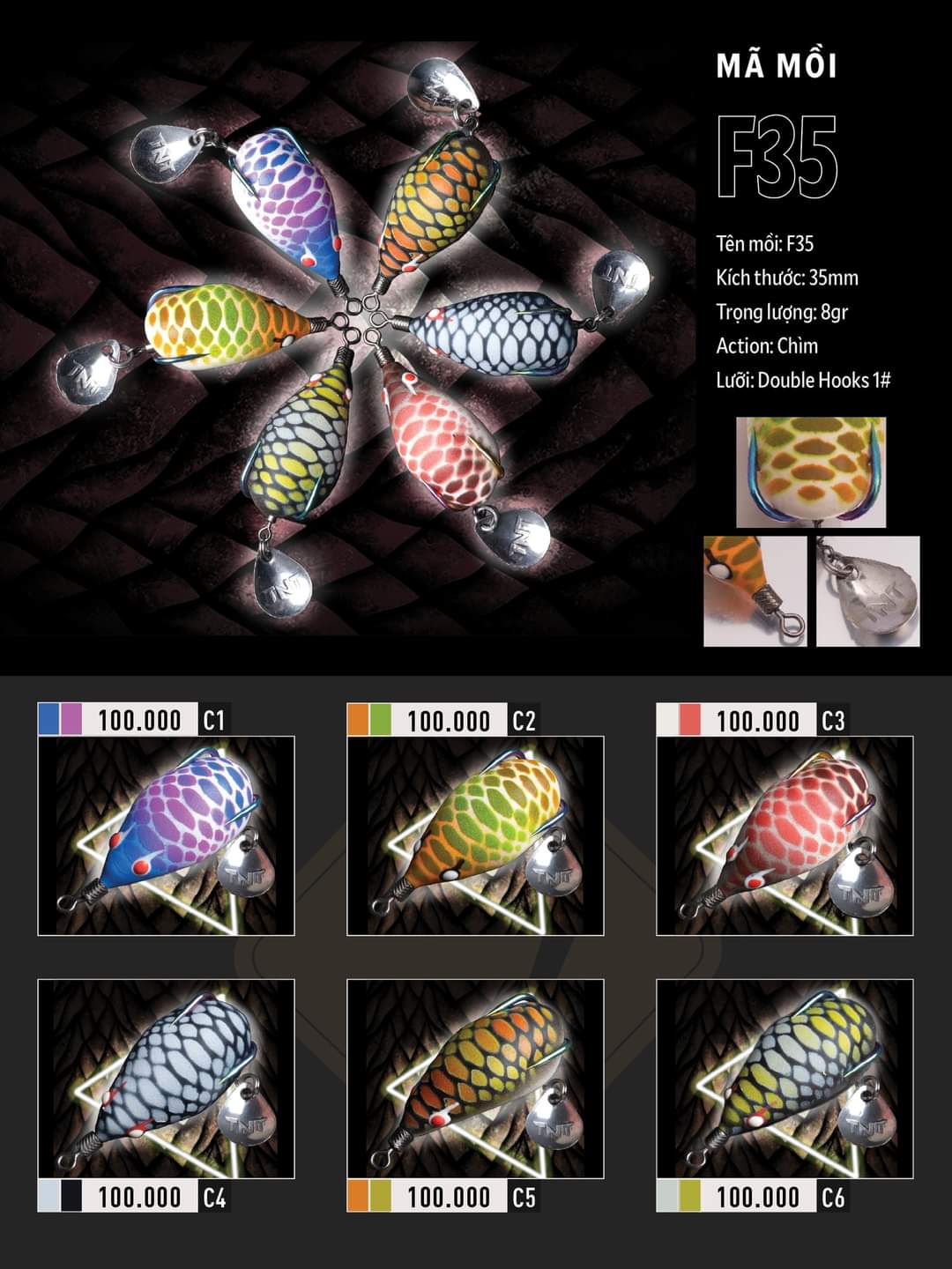 Mồi lure F35 mẫu mới -  mồi câu cá