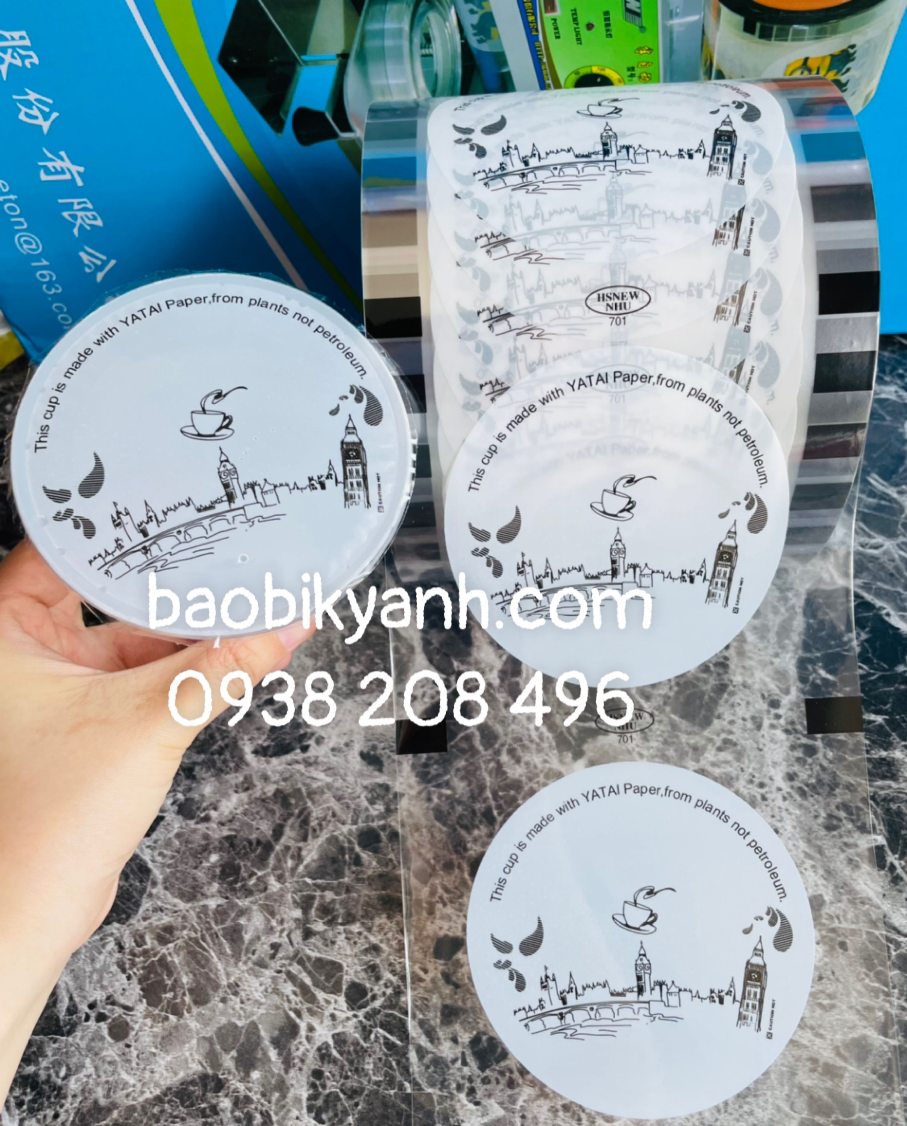 Cuộn màng ép ly/Keo dán miệng ly (701)