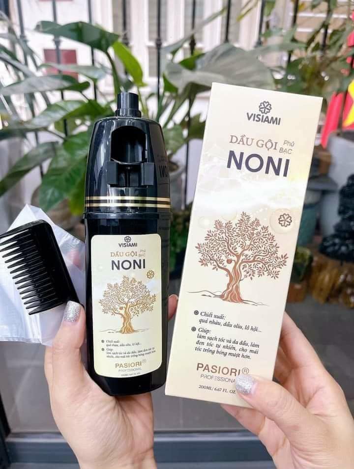 DẦU GỘI PHỦ BẠC NONI VISIAMI 200ML - GỘI LÀ ĐEN