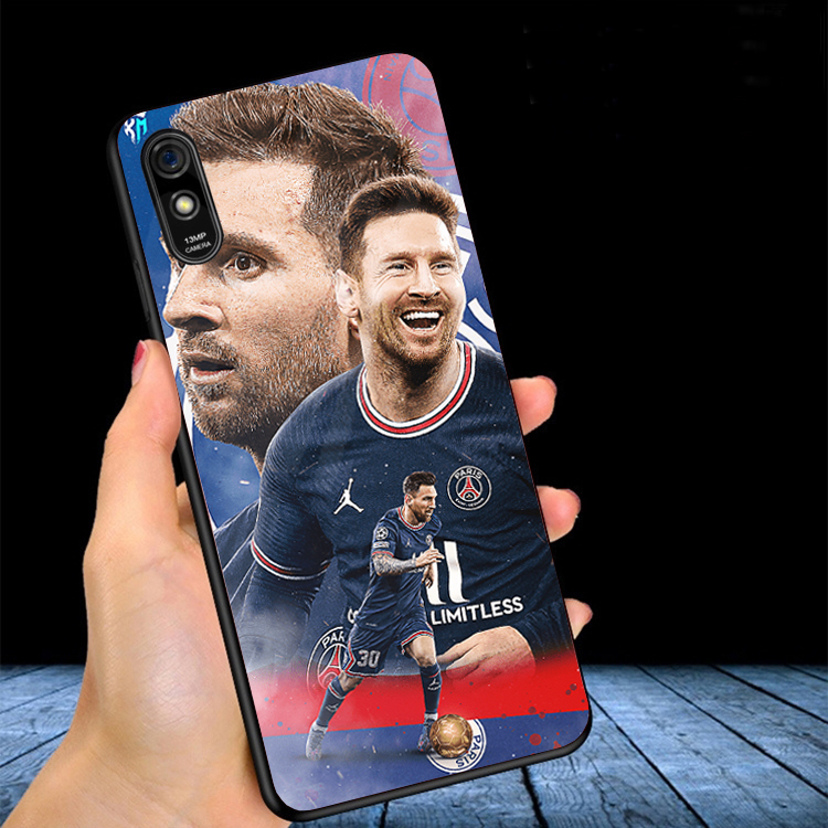 Ốp Lưng XIAOMI REDMI 9A Mặt kính In hình MESSI