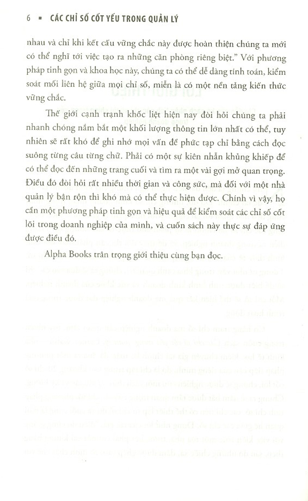 Các Chỉ Số Cốt Yếu Trong Quản Lý [AlphaBooks]
