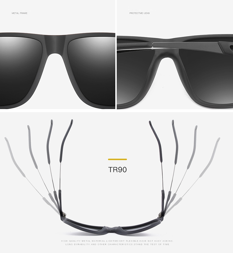 Kính mát thời trang unisex ROBEO P0068 (Đen nhám)