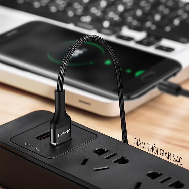 Cáp sạc Lightning cho iPhone, iPad chống rối, chống đứt USAMS