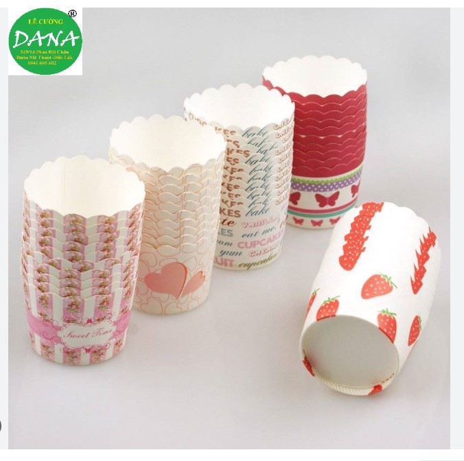 Cốc cupcake 7cm, 5cm 1 lốc ~50 cái (màu ngẫu nhiên)