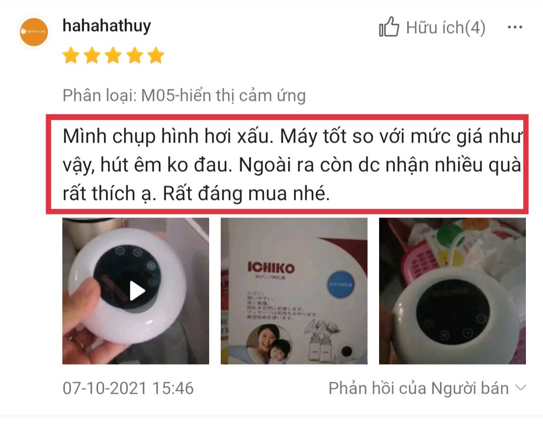 [Phiên Bản M05 Mới nhất] Máy Hút Sữa Điện Đôi ICHIKO Nhật Bản(masssage;Kích sữa;Vắt Kiệt)