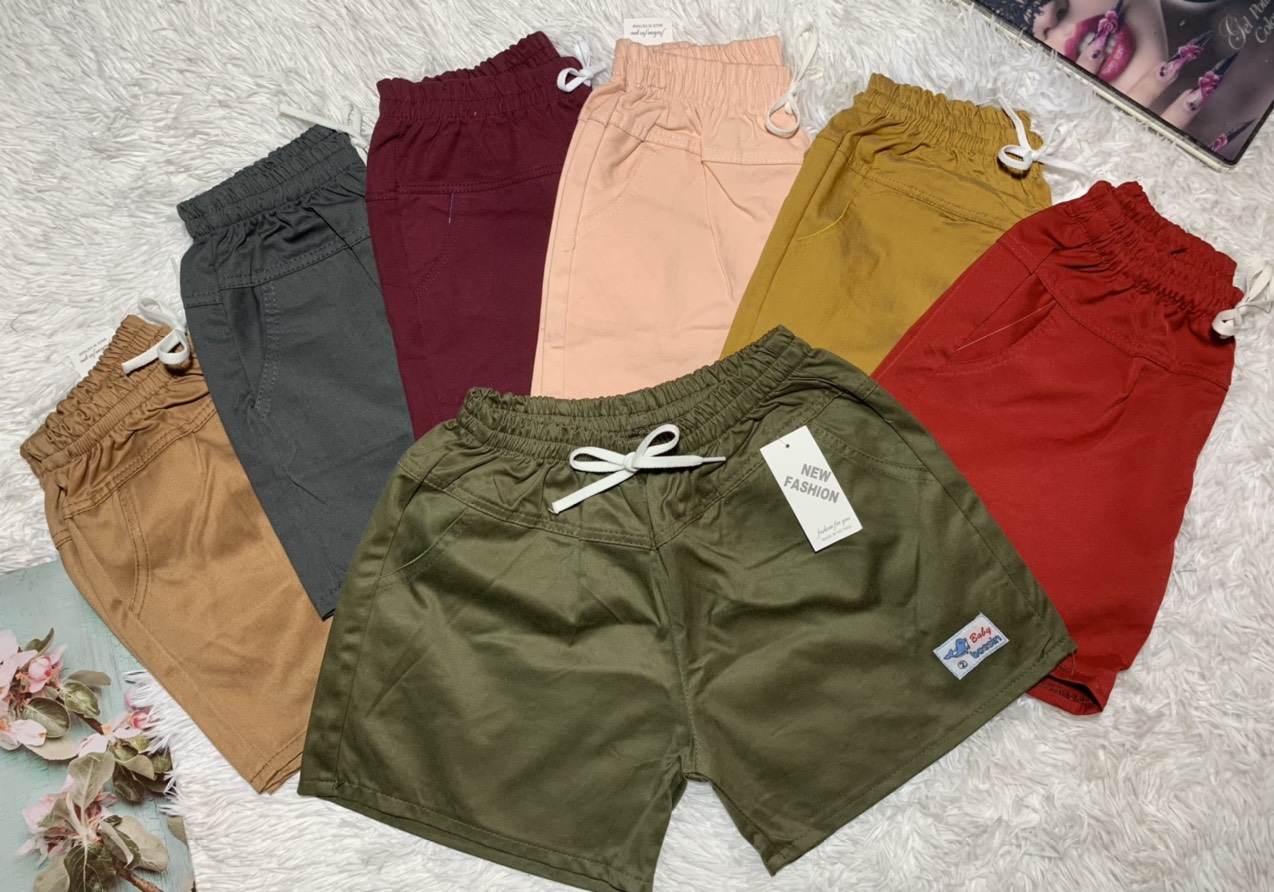 Quần short kaki, quần đùi nữ lưng thun