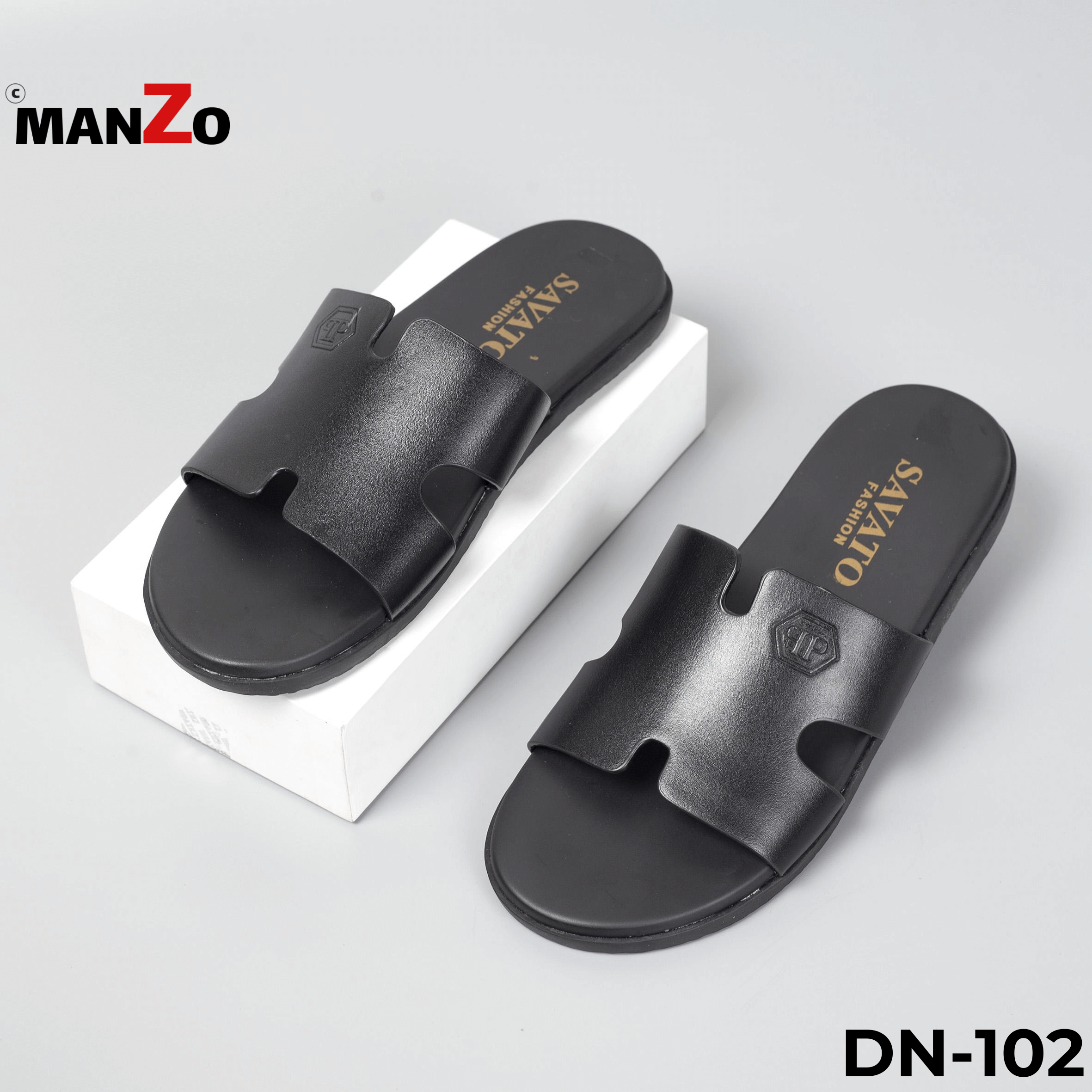 Dép nam da bò cao cấp - Manzo 102
