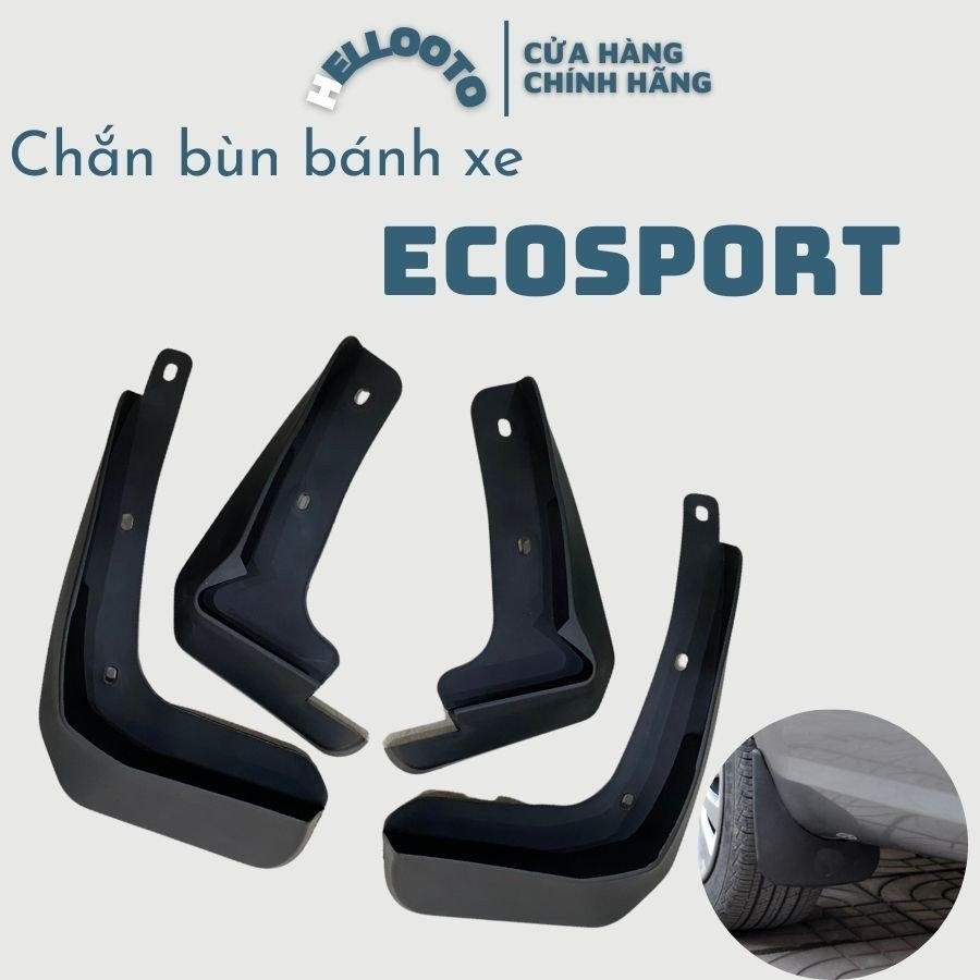 Bộ 4 Chắn Bùn Xe Ford Ecosport 2014 đến 2017, Chất Liệu Nhựa Dẻo, Kèm Ốc Vít, Lắp Đặt Dễ Dàng Tại Nhà