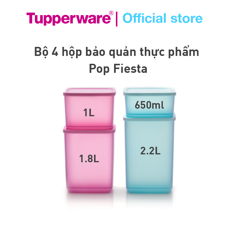 Bộ hộp bảo quản thực phẩm Tupperware Pop Fiesta