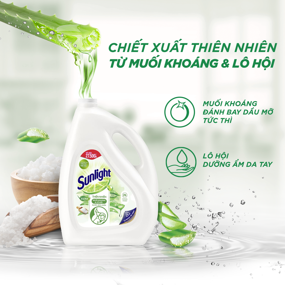 [Hàng tặng không bán - HC Gift] Nước Rửa Chén Sunlight Thiên Nhiên Túi 550g (mẫu ngẫu nhiên)