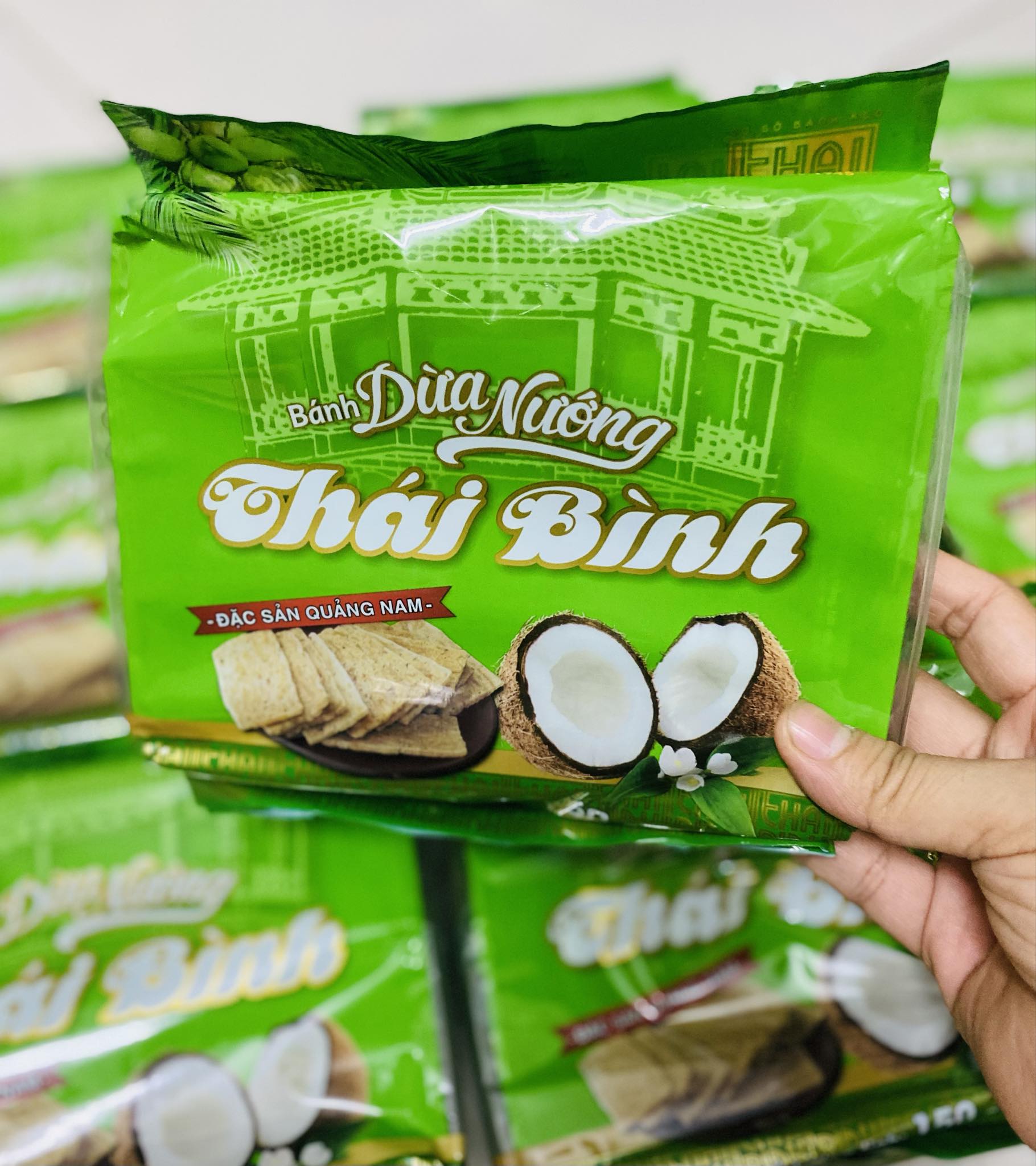 Gói 150gr bánh dừa nướng thái bình đặc sản quảng nam