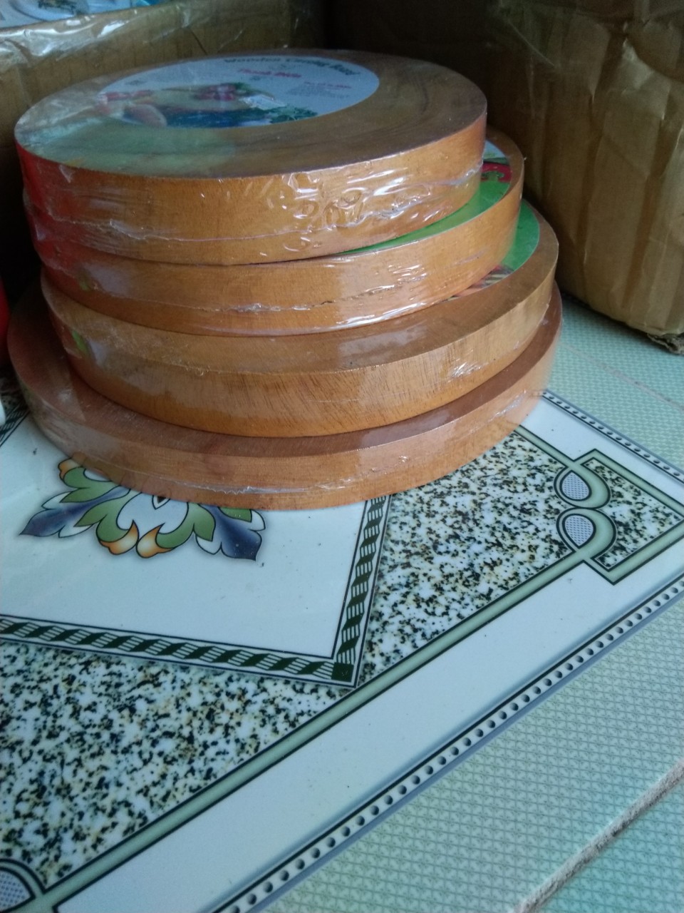 thớt gỗ thanh điền đường kính 26cm