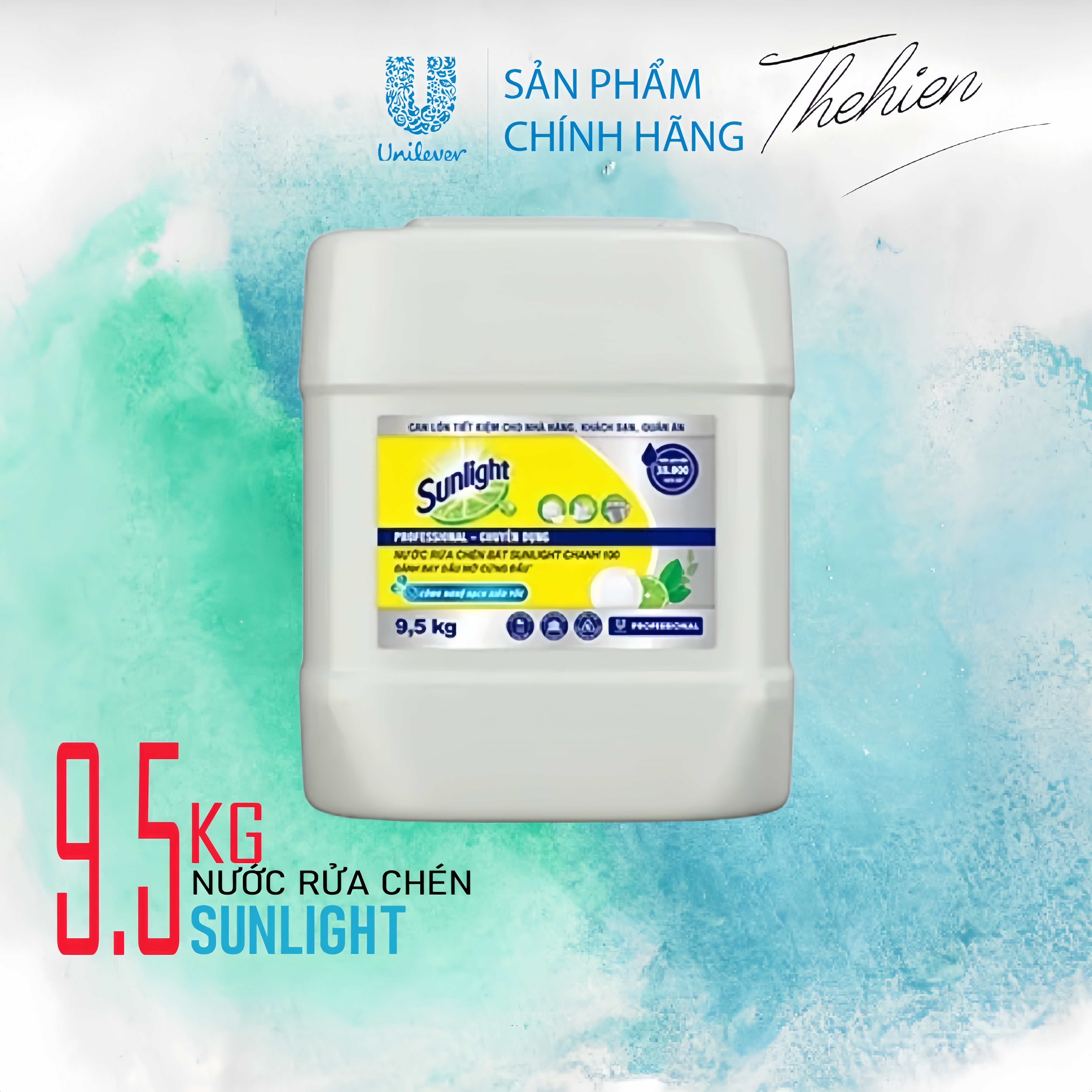 SUNLIGHT Nước Rửa Chén Chanh Mới 9.5kg