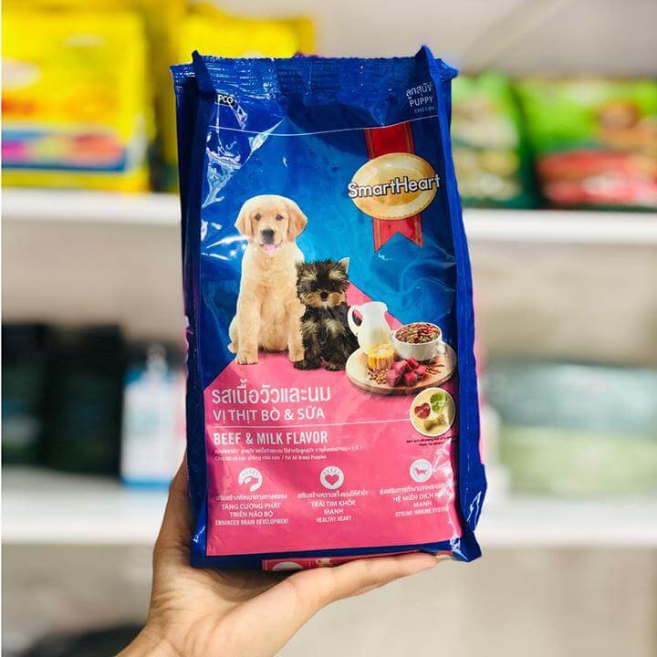 Hạt SmartHeart Cho Chó Con - Vị Bò & Sữa 400g