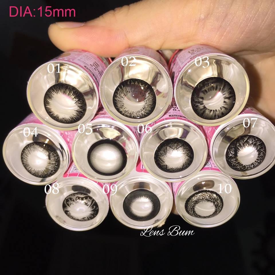 [HCM]Lens đen giãn tròng không độ Lens Hàn Vassen Sexyme