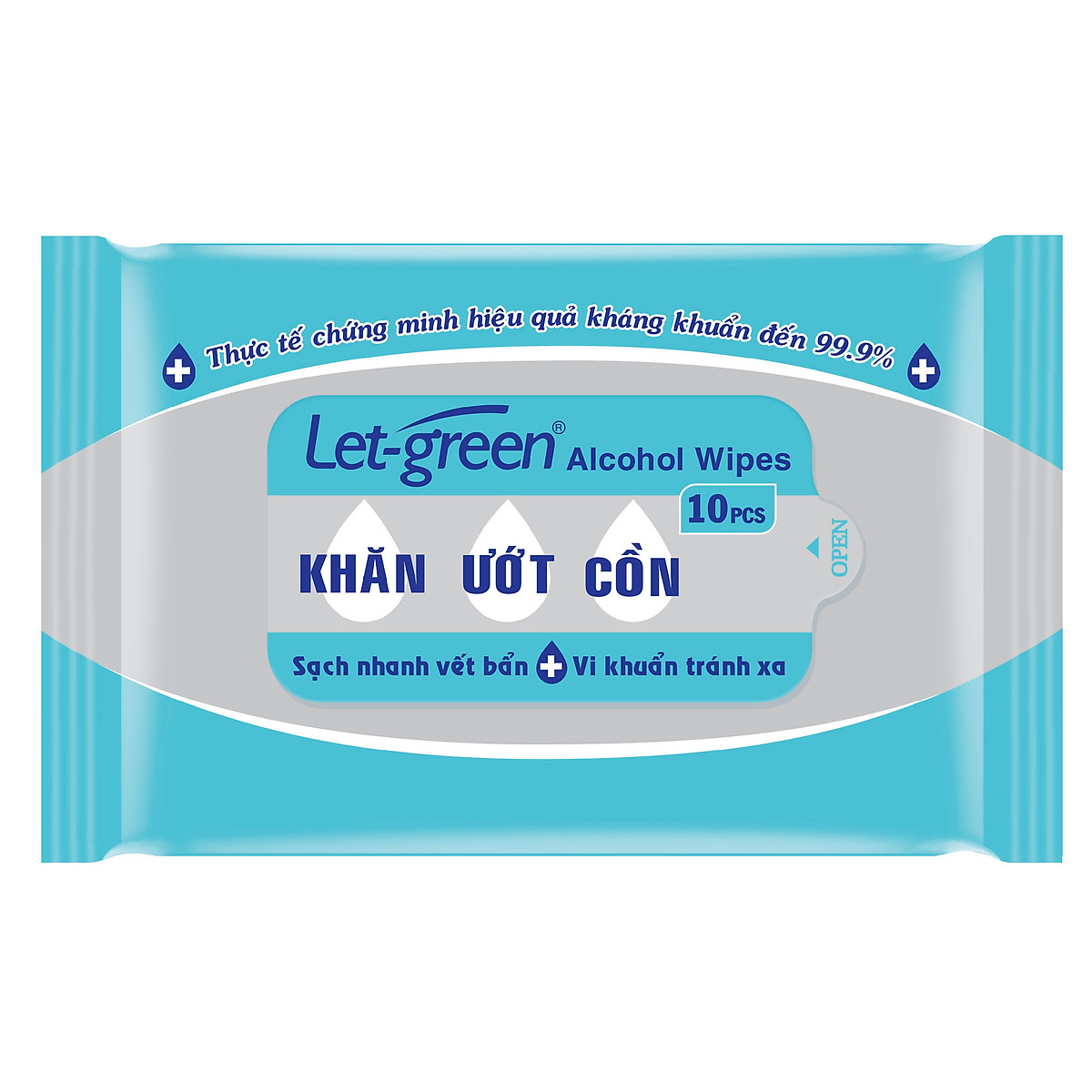Gói Khăn Ướt Cồn Let-green 10 miếng