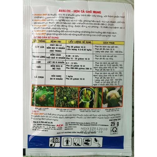 [HCM]Avalon 8WP - trừ vi khuẩn bệnh cây - gói 25 gram