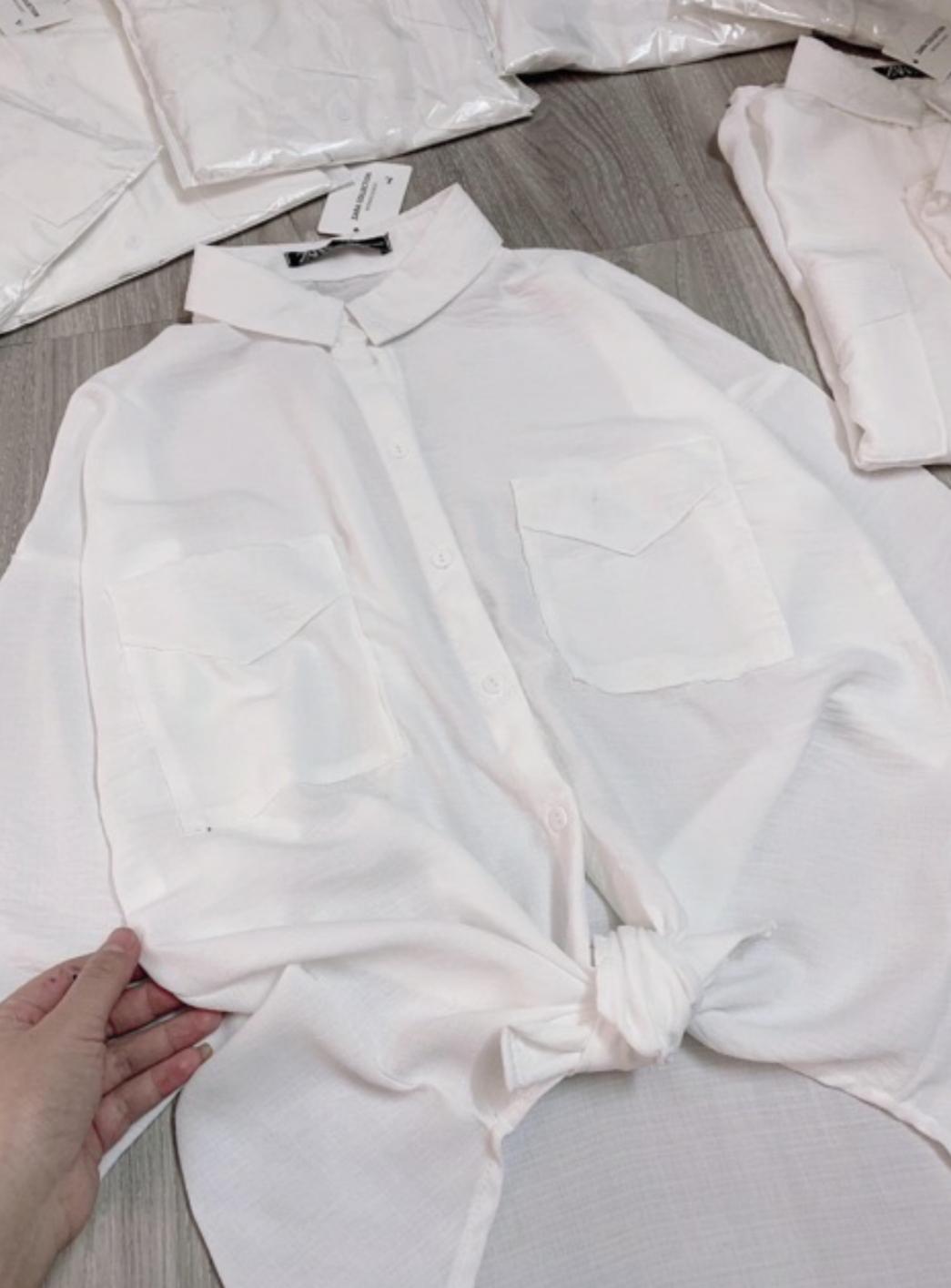 [HCM]Áo sơ mi nữ đũi mịn đẹp đủ size S M L