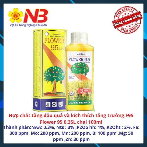 Hợp chất tăng đậu quả và kích thích tăng trưởng f95 flower 95 0.3sl chai 100ml,vtnn phúc an