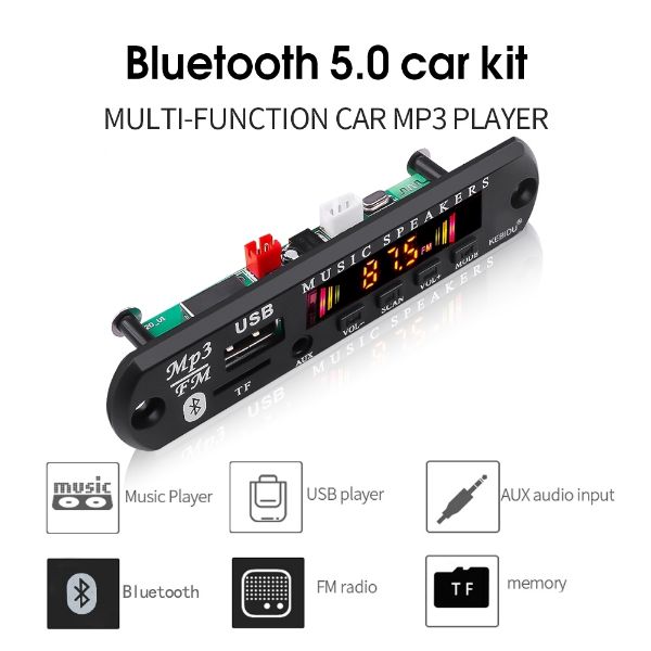 [HCM]Mạch giải mã blutooth 5.0 FM TF AUX USB BLUTOOTH