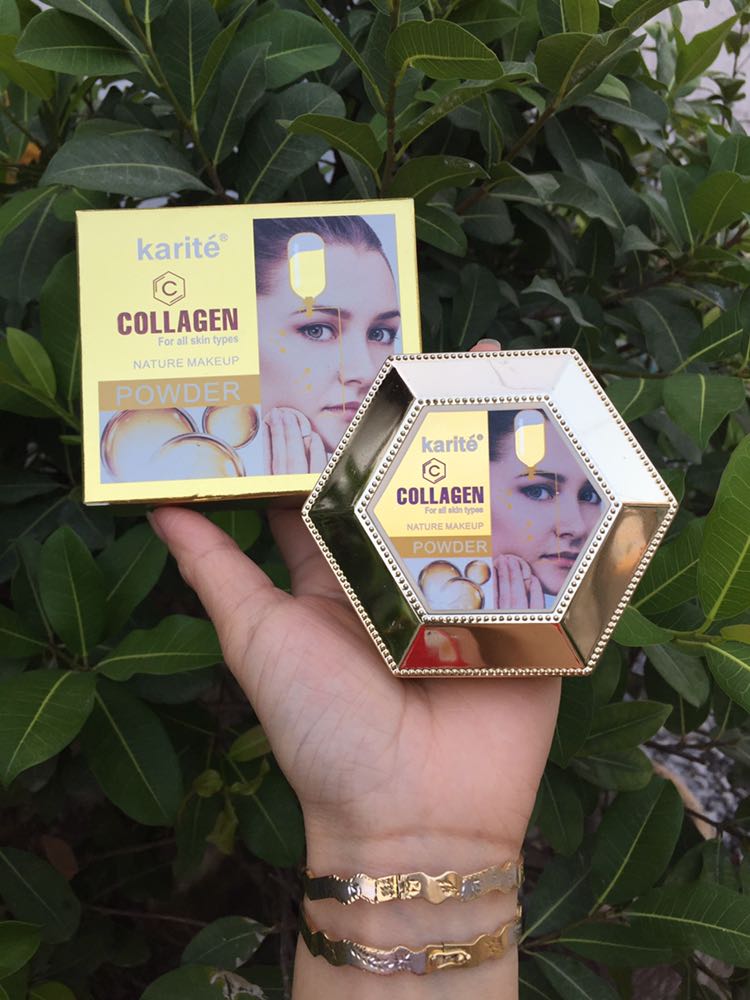 [Ảnh thật] Phấn phủ siêu mịn collagen 2 tầng karite