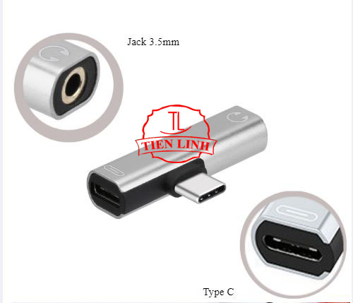 Type-C audio to 3.5mm earphone jack adapter and Type-C charging for Android Type C Huawei and Xiaomi series