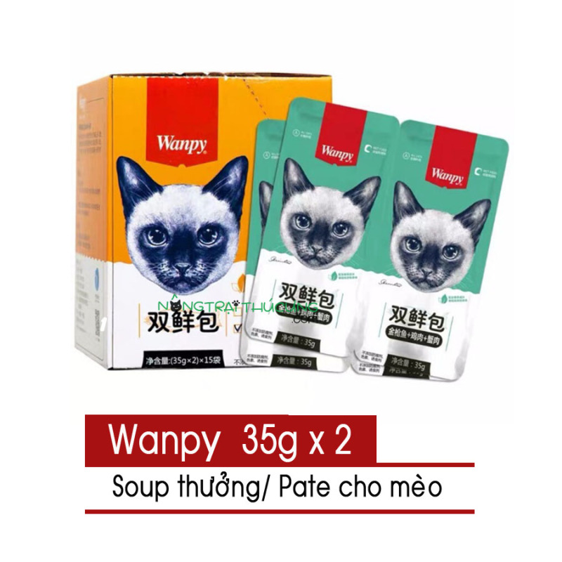 Pate/Súp thưởng Wanpy cho mèo - gói đôi 35gr - [Nông Trại Thú Cưng]