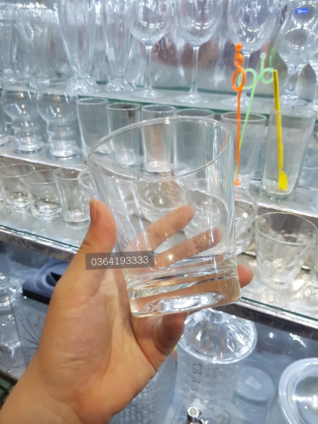 Cốc thủy tinh loe cafe cốt dừa Ocean Centra Rock B16112 345ml bộ 6 cái Ly thủy tinh cao cấp Glazz Home