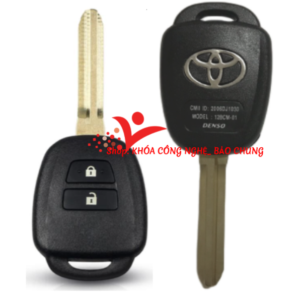 Vỏ chìa khóa xe yaris, vios loại 2 nút liền