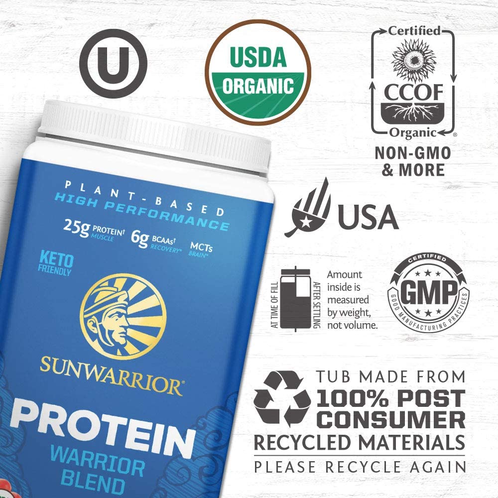 Bột Protein Thực Vật Hữu Cơ SunWarrior Warrior Blend Unflavored 750g