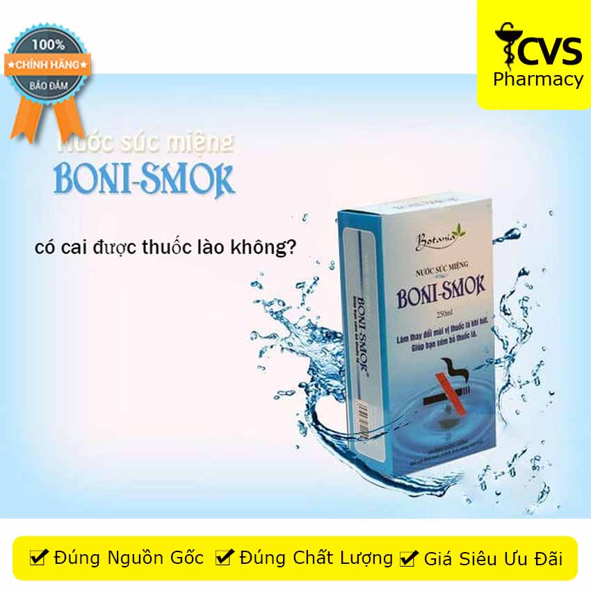 Nước Súc Miệng Cai Thuốc Boni-Smok Chai 250ml - Cvspharmacy