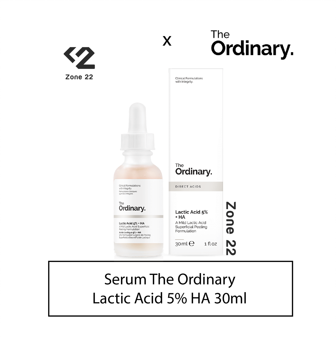 [ZONE22] Serum The Ordinary Lactic Acid 5% HA