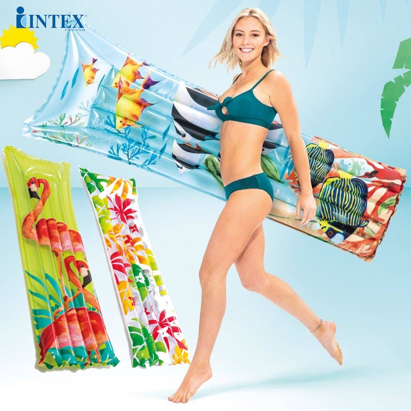 Phao Bơi Nằm Thư Giãn Có Gối Đầu Intex 59703