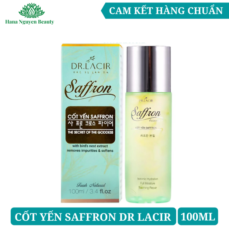 Nước hoa hồng cốt yến saffron Dr Lacir 100ml - Cấp ẩm và làm sạch sâu cho da nhập khẩu