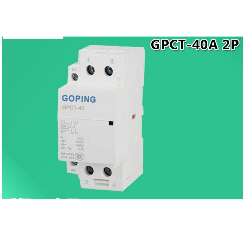 Khởi động từ, contactor 1 pha GOPING GTCT 40A/220V (Xám)