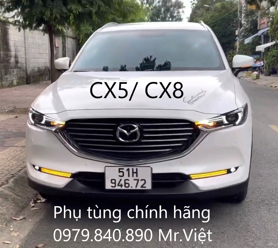 Cặp đèn led gầm 2 màu daylight + xi nhan audi cho mazda cx5 cx8