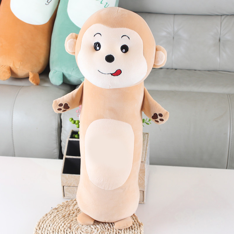 Gối Ôm Con Khỉ Siêu Đáng Yêu (65Cm) Vải Miniso Siêu Mềm Mịn, An Toàn, Hàng Loại 1 (Màu Nâu Kem)
