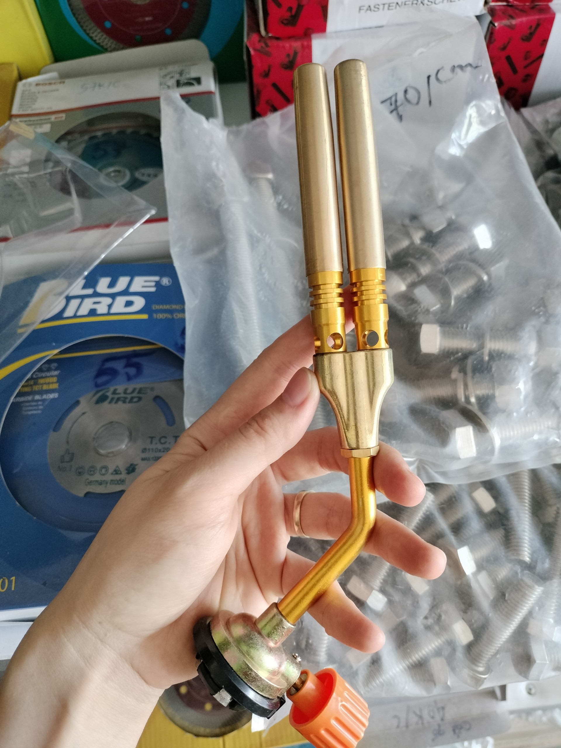 Đèn khò gas 2 mỏ mini xịn