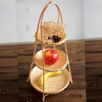 Mẹt tre tầng đựng đồ ăn hoặc trang trí