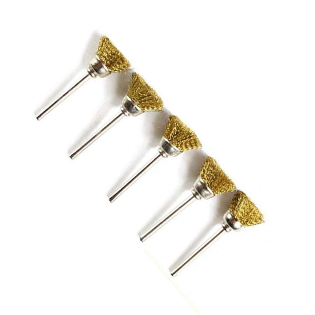 Chổi đồng vệ sinh - Chổi đánh gỉ mini trục 3mm