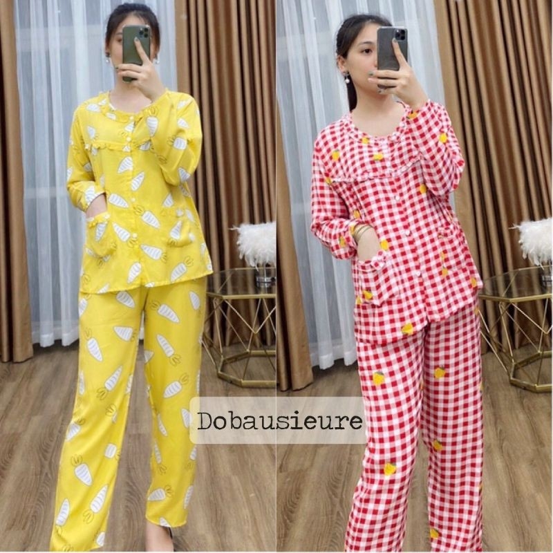 Bộ lanh cho mẹ sau sinh cho mẹ 45_60kg có khóa ngực-tiện lợi cho con bú/ nhiều mẫu