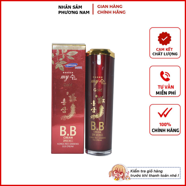 Kem Nền BB Cream Hồng Sâm Đỏ My Gold SPF45 PA++ 40ml - Sakuya cosmetics