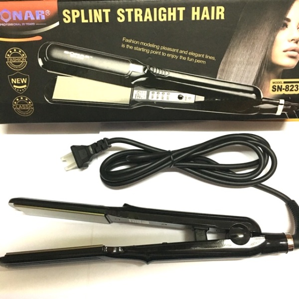 Máy làm tóc 3in1 chỉnh nhiệt Sonar 823 - máy ép tóc siêu thẳng - máy làm tóc bản to - máy ép duỗi tóc 4 mức nhiệt tự động điều chỉnh - máy ép tóc Sonar 823 tốt hơn máy ép tóc kemei 329,xiaomi,... nhập khẩu