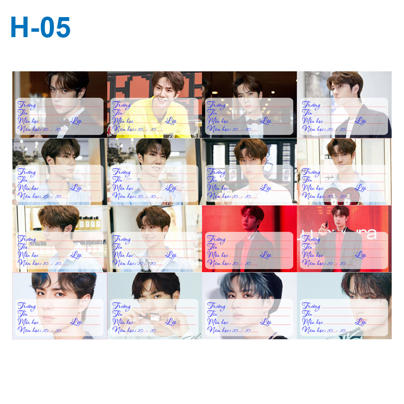 [HCM]Nhãn vở diễn viên Vương Nhất Bác ( Phim Trần Tình Lệnh( -combo 3set 48 nhãn vở giá 36k