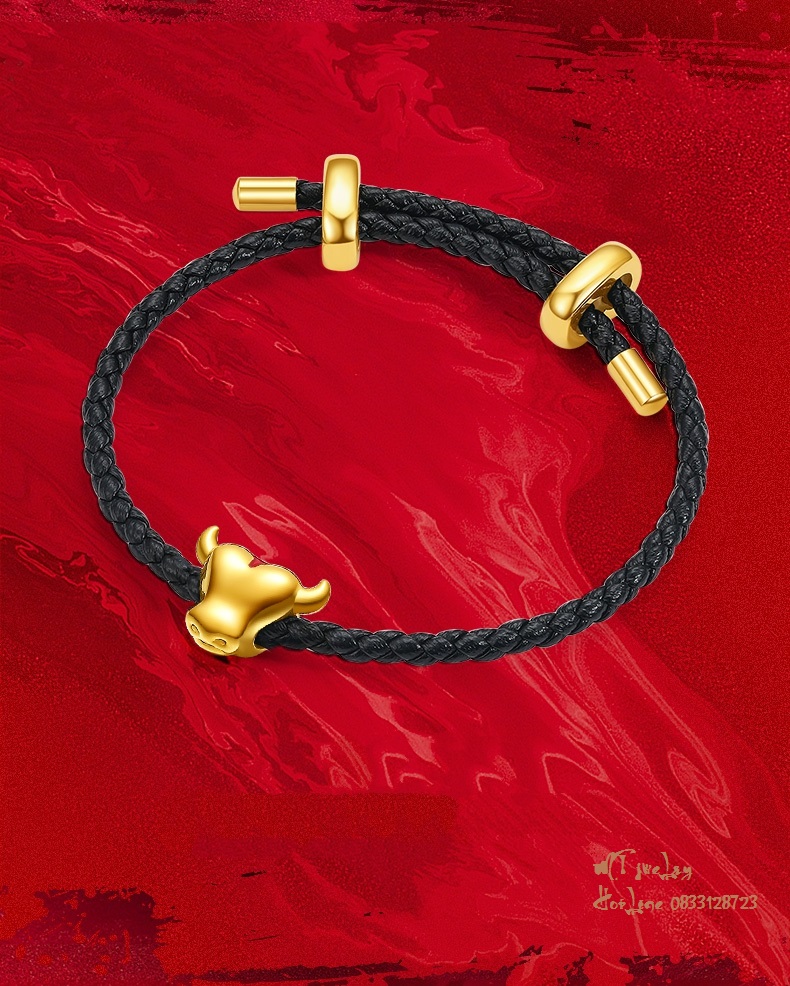 Charm Mặt Trâu vàng 9999