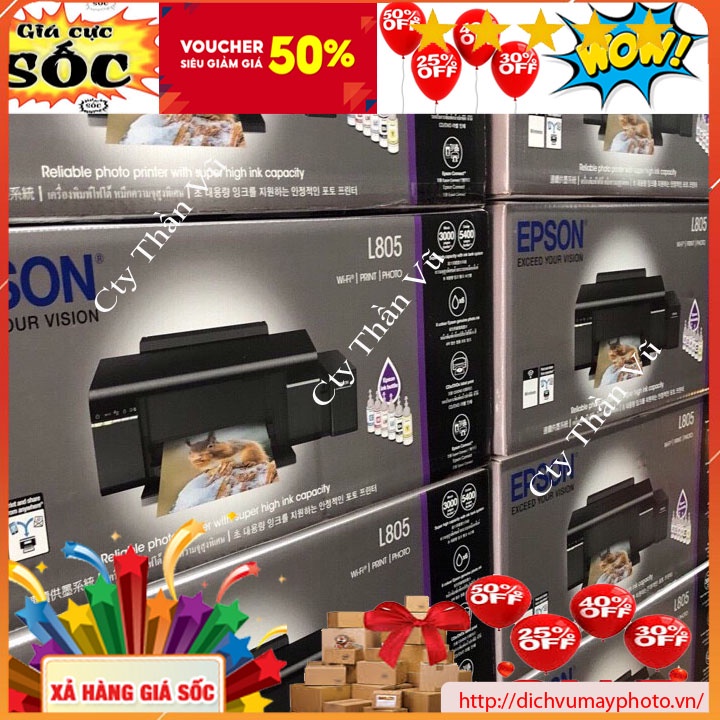 Genuine Epson L805 color printer 100% brand new 6 colors durable ink with wireless wifi printing INECO